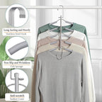 Clothes Hangers Space Saving Shirt Organizer, Non Slip Multi Shirt Hangers - Image 6
