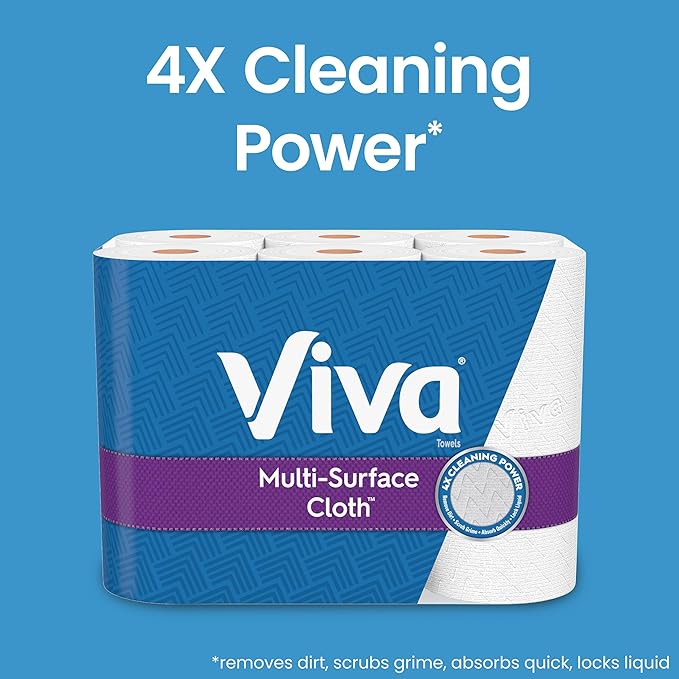 Viva Multi-Surface Cloth Paper Towels, 24 Double Rolls, 110 Sheets Per Roll - Image 3