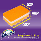 Fabuloso Scratch-Free Kitchen Dish Sponges, Rainbow Cellulose Scrubber Sponge - Image 5