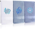 3 Pcs Mandala Hand Towels Mandala Flower Boho Bathroom Decor 14x29 Inch by Tingjoo