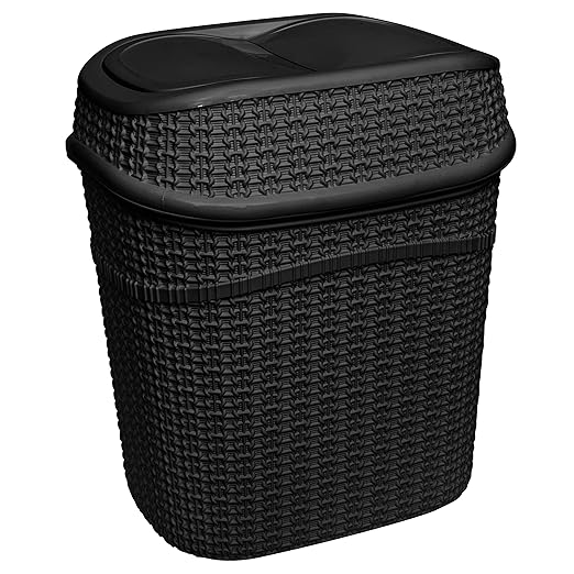 Bath Bliss 2 Pack Sailor Knot Swing Top Waste Bin | Dimensions: 11.22" x 8.27" - Image 5
