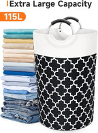 Large Laundry Basket Laundry Hamper Bag Washing Bin Clothes Bag Collapsible Tall - Image 5