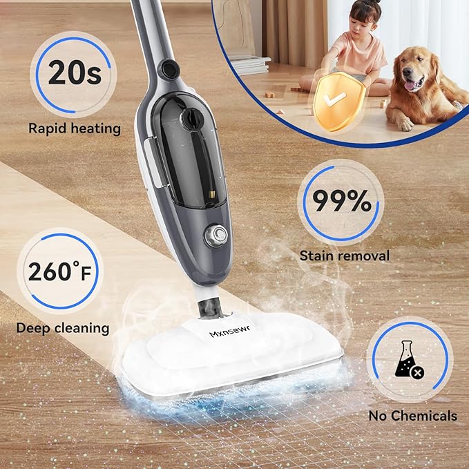 Steam Mop - All-in-one Powerful Handheld Steam Cleaner Detachable Floor Steamer - Image 4