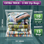 Extra Large 10 Gallon Zippered Plastic Bags - Image 2