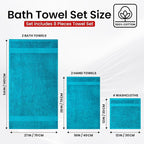 Infinitee Xclusives Luxury 100% Cotton Towel Set – 8 Piece Bathroom Towel Set – - Image 3
