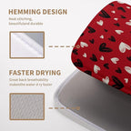 Valentines Day Dish Drying Mat Red Black Love Heart Valentine Kitchen Dish - Image 3