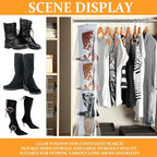 Windyun Sets 16 Large Clear Pockets Fabric Dual Sided Hanging Shoe Rack - Image 5