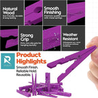 RIVEDA 50pcs Colored Wooden Clothes Pins, Clothespins - Image 4