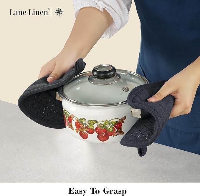 LANE LINEN 16-Piece Kitchen Towels & Dishcloths Set – Heat Resistant Silicone - Image 6