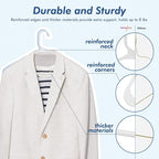 HOUSE DAY White Plastic Hangers 16 Pack, Space Saving Coat Hanger, Clothes - Image 3