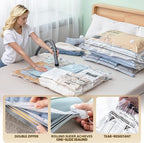 TAILI 6 Pack Vacuum Storage Bags, LONG SIDE ZIP, Storage Bulky Beddings - Image 5