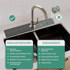 Stone Faucet Mat for Kitchen Sink Splash Guard 23.6" x 3.9" - Image 6