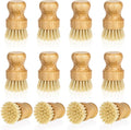 12 Pcs Bamboo Dish Scrub Brushes Kitchen Dishwashing Cleaning Brush Wooden by Dimeho