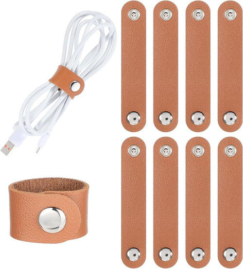 10 PCS Leather Cable Organizers, Leather Travel Cords Storage Organizers Snap by Unknown