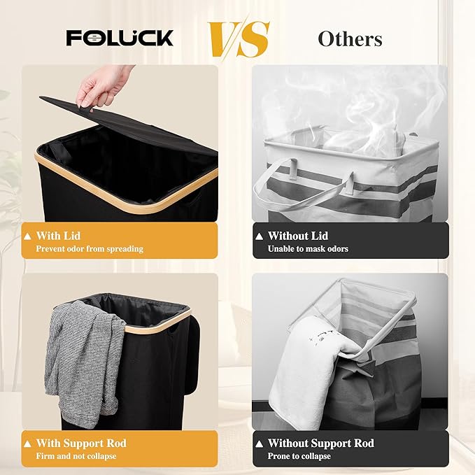Large Laundry Hamper, 75L Waterproof Laundry Basket - Image 5
