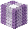 Homaxy 100% Cotton Waffle Weave Check Plaid Dish Cloths, 12 x 12 Inches by Homaxy