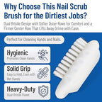 SPARTA Nail Scrub Brush Commercial-Grade, Heavy-Duty Hand and Fingernail Brush - Image 3