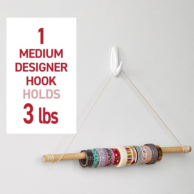 Command Medium Designer Hooks, 9 Hooks and 12 Strips, Damage-Free Hanging Wall - Image 5