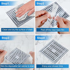 INVIHUG, 25 Pack, Disposable Shower Drain Hair Catcher Mesh Stickers, - Image 6