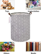 QUEENLALA Large Storage Basket, Laundry Hamper/Bathroom/Home Decor/Collapsible - Image 3