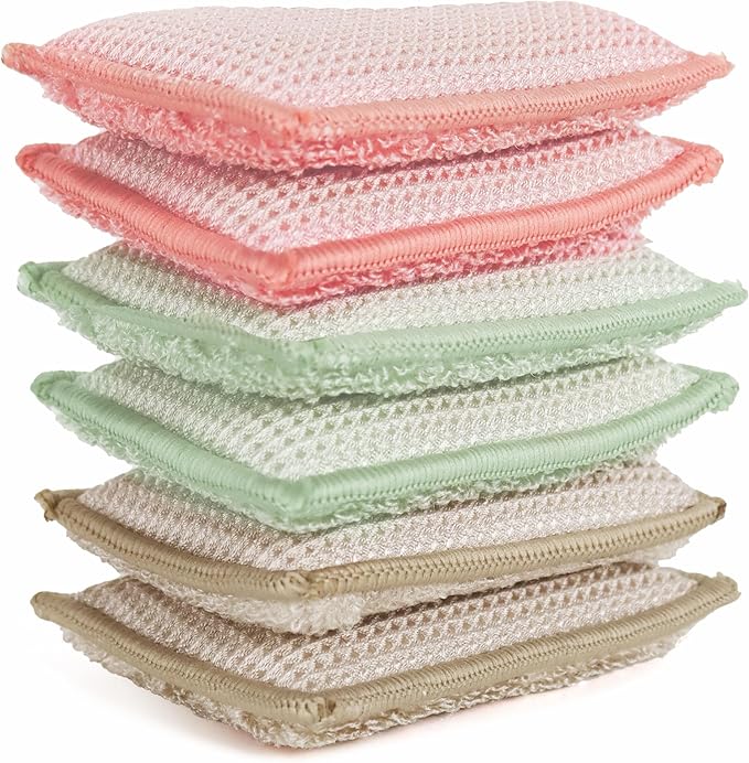 KMAKII Bamboo Kitchen Sponges Dish Sponge Super Absorbent Natural Dish Sponges by KMAKII