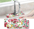 Kitchen Sink Splash Guard Faucet Mat -2 PC Super Absorbent Fast Drying Mat Sink by THIDEAPE