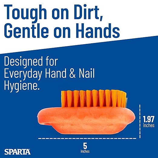 SPARTA Nail Scrub Brush Commercial-Grade, Heavy-Duty Hand and Fingernail Brush - Image 2