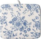 Vintage Blue Floral Dish Drying Mat by Kawani