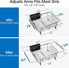 Apartment RV Small Dish Drainer Drying Rack Over The Sink In Stainless Steel - Image 4