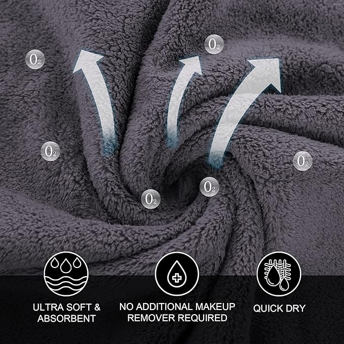MOONQUEEN Microfiber Facial Cloths Fast Drying Washcloth 12 Pack - Image 7