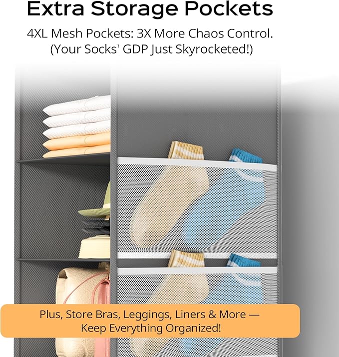 Extra Deep Hanging Closet Organizer - Image 6