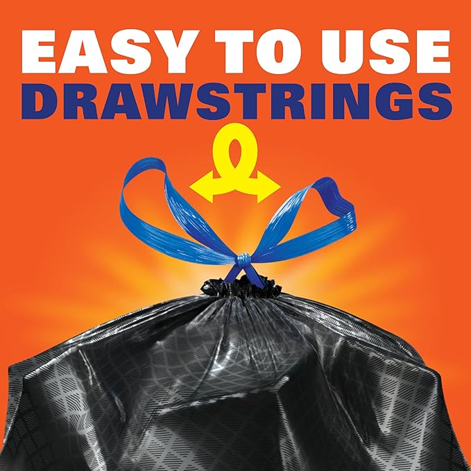 Hefty Ultra Strong 30 Gallon Trash Bags, Large Trash Bags 30 Gallon Size - Image 6