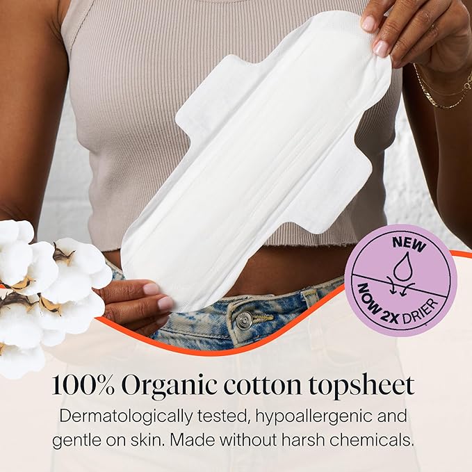 Cora 100% Organic Cotton Topsheet Pads - Image 2