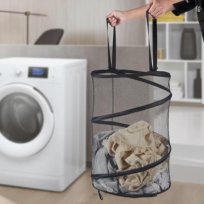 Seiritex Mesh Popup Laundry Hamper 115L Foldable Laundry Basket Extra Large - Image 5