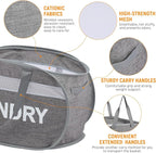 Collapsible Laundry Baskets, Foldable Clothes Hamper - Image 3