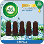 Air Wick Essential Mist Refill, 5 ct, Fresh Waters, Essential Oils Diffuser by AirWick