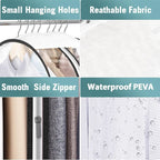 Clear Garment Bag for Hanging Clothes 10” Gusseted, 60” Suit Bags for Open - Image 7