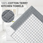 Homaxy Premium Cotton Kitchen Towels 16"x 28", Large Natural Ring Spun 390 GSM - Image 2