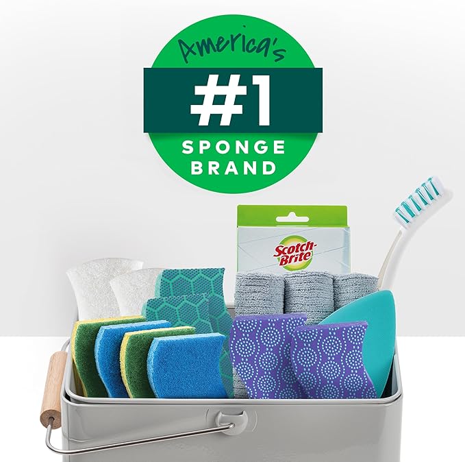 Scotch-Brite Multi-Purpose Kitchen Sponges, 16 Total, Highly Absorbent - Image 4