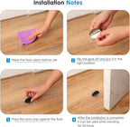 8 Pcs Self Adhesive Door Stoppers, Stainless Steel Floor Door Stop Wall - Image 7