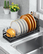 Small Dish Drying Rack for Kitchen Counter, Dish Drainer Rack by OKZEST