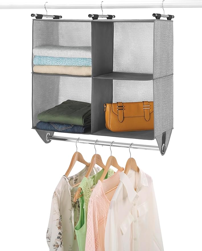 Whitmor 4 Section Fabric Closet Organizer Shelving - Image 6