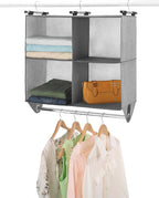 Whitmor 4 Section Fabric Closet Organizer Shelving - Image 6