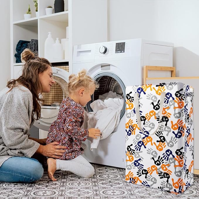 Odonata Slim Laundry Hamper Handles Collapsible Laundry Basket Thin Dirty - Image 5