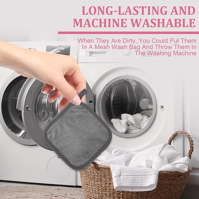Makeup Remover Cloth 12 Pack, Ultra Soft and Reusable Microfiber Makeup Remover - Image 7
