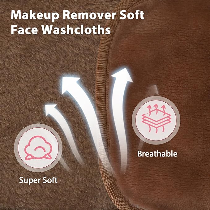 Makeup Remover Cloth, Makeup Remover Pads Microfiber Face Washcloth - Image 3