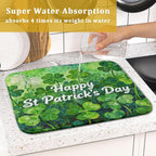 St Patricks Day Lucky Clover Dish Drying Mat - Image 7