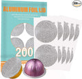 CAPMESSO Aluminum Foils Lids to Reuse Vertuoline Capsules Coffee Pods Compatible by CAPMESSO