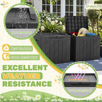 Greesum 31 Gallon Deck Box for Outside, All Weather Outdoor Storage Boxes for Patio Furniture Set, Package Delivery Box,Garden Tools, Gray(Set of 2) - Image 5
