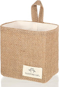 Small Cotton and Linen Hanging Storage Basket Wall Hanging Storage Bags by Unknown